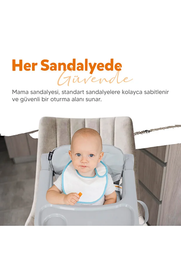 Huggy Cookie Portatif Mama Sandalyesi | Katlanabilir, Taşınabilir, Yıkanabilir